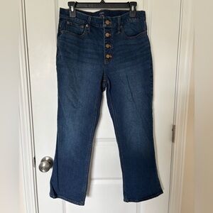 EUC J. Crew Mid-Rose Flare Crop Jeans
